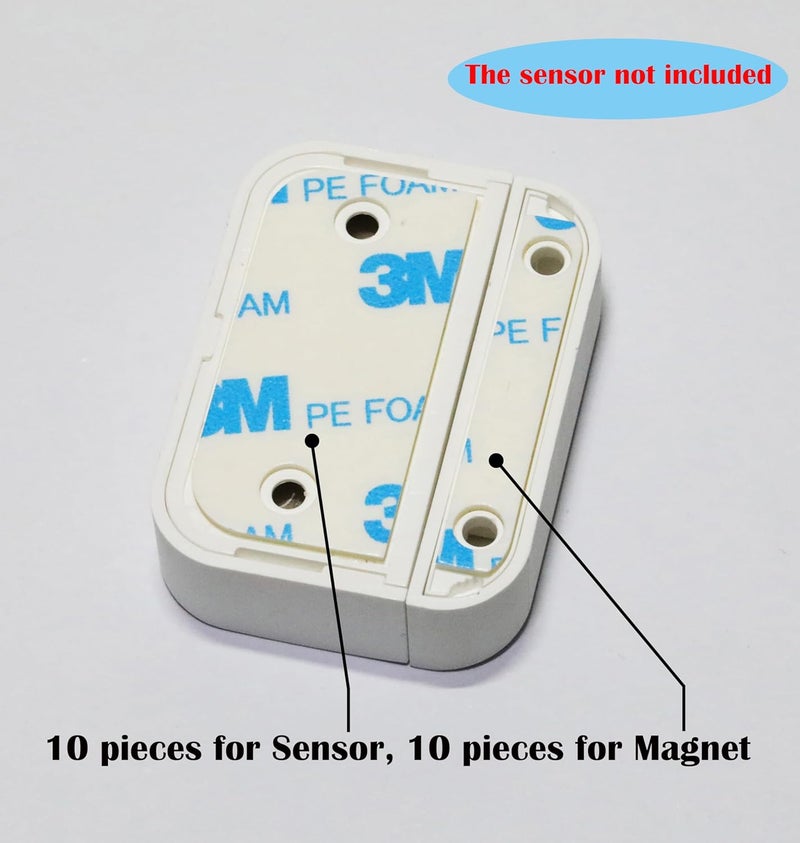 onten Replacement Adhesive for Ring Alarm Contact Sensors & Magnets (2nd Gen) – Double-Sided Mounting Tape for Secure Installation, Pack of 10 Sensor Pads & 10 Magnet Pads, Pre-Cut, No Cutting Needed - Image 3